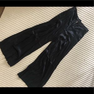 Black Satin Free People Pants
